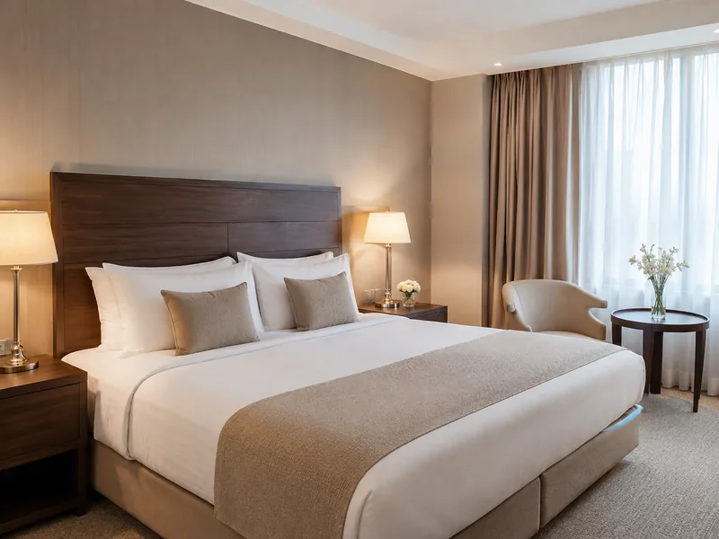 Chambre d’hôtel pouvant nécessiter un traitement contre les punaises de lit